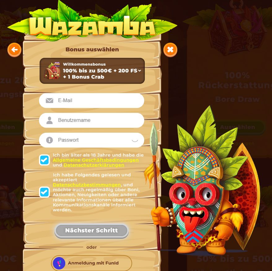 Wazamba Casino Login